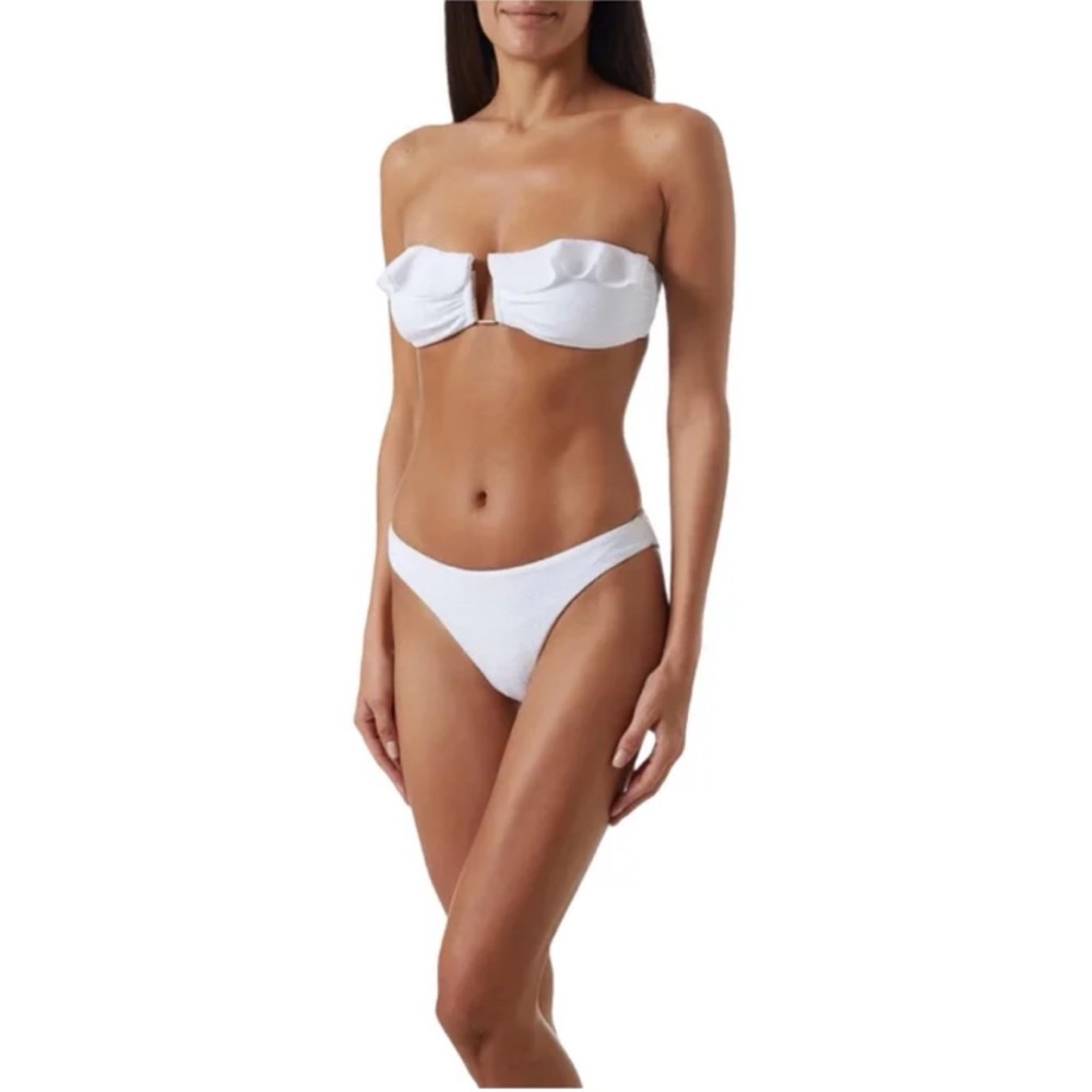 Melissa‎ Odabash Maine Massy White Strapless Bikini Set $244